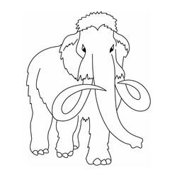 Coloring pages: Mammoth - Printable coloring pages
