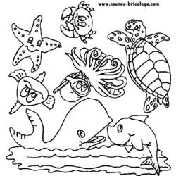 Coloring page: Marine Animals (Animals) #22007 - Printable Coloring Pages