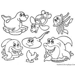 Coloring page: Marine Animals (Animals) #22092 - Free Printable Coloring Pages