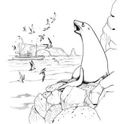 Coloring page: Marine Animals (Animals) #22278 - Free Printable Coloring Pages
