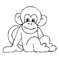 Coloring page: Monkey (Animals) #14137 - Printable coloring pages