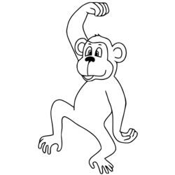 Coloring page: Monkey (Animals) #14164 - Printable coloring pages