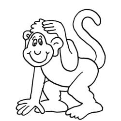 Coloring page: Monkey (Animals) #14166 - Free Printable Coloring Pages