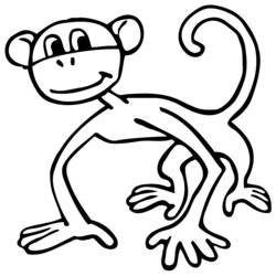 Coloring page: Monkey (Animals) #14172 - Printable coloring pages