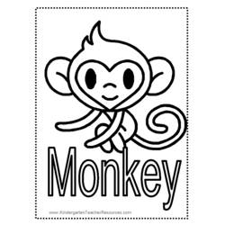 Coloring page: Monkey (Animals) #14174 - Free Printable Coloring Pages