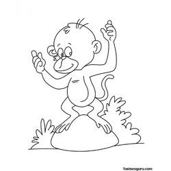 Coloring page: Monkey (Animals) #14175 - Free Printable Coloring Pages