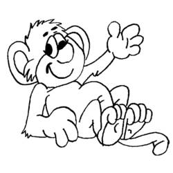 Coloring page: Monkey (Animals) #14181 - Free Printable Coloring Pages