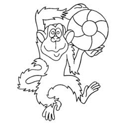 Coloring page: Monkey (Animals) #14208 - Free Printable Coloring Pages