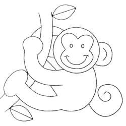 Coloring page: Monkey (Animals) #14276 - Free Printable Coloring Pages