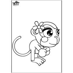 Coloring page: Monkey (Animals) #14306 - Free Printable Coloring Pages