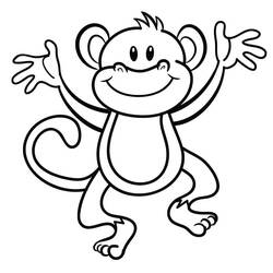 Monkey (Animals) coloring page #175041 to print and color