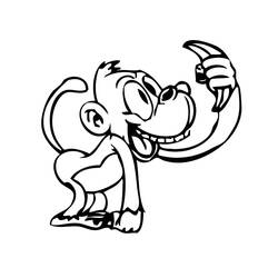 Monkey (Animals) coloring page #175044 to print and color