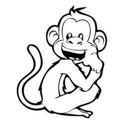 Monkey (Animals) coloring page #175050 to print and color