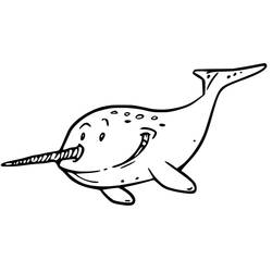 Narwhal (Animals) coloring page #186645 to print and color