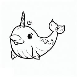Narwhal (Animals) coloring page #186655 to print and color