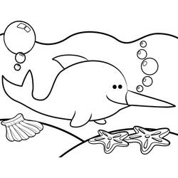 Narwhal (Animals) coloring page #186659 to print and color
