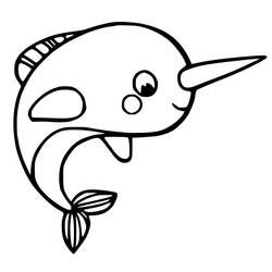Narwhal (Animals) coloring page #186667 to print and color
