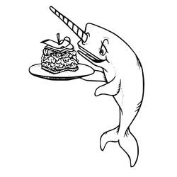 Narwhal (Animals) coloring page #186670 to print and color