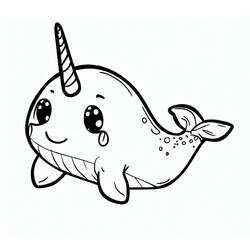 Narwhal (Animals) coloring page #186672 to print and color