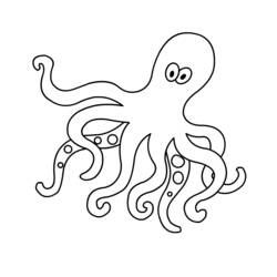 Coloring page: Octopus (Animals) #18907 - Printable coloring pages