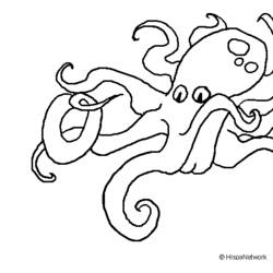 Coloring page: Octopus (Animals) #18964 - Free Printable Coloring Pages