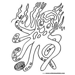 Coloring page: Octopus (Animals) #18972 - Free Printable Coloring Pages