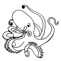 Coloring page: Octopus (Animals) #19020 - Free Printable Coloring Pages