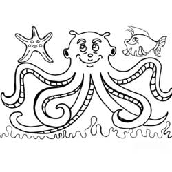 Coloring page: Octopus (Animals) #19036 - Free Printable Coloring Pages