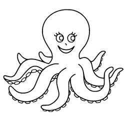 Octopus (Animals) coloring page #194452 to print and color