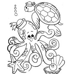 Octopus (Animals) coloring page #194454 to print and color