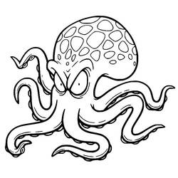 Octopus (Animals) coloring page #194456 to print and color
