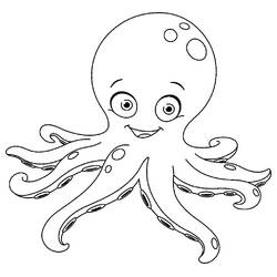Octopus (Animals) coloring page #194458 to print and color