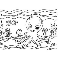Octopus (Animals) coloring page #194464 to print and color
