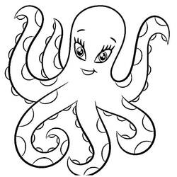 Octopus (Animals) coloring page #194465 to print and color