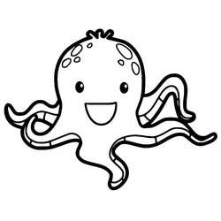 Octopus (Animals) coloring page #194472 to print and color