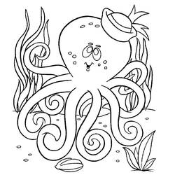 Octopus (Animals) coloring page #194473 to print and color