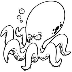 Octopus (Animals) coloring page #194475 to print and color