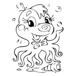 Octopus (Animals) coloring page #194477 to print and color