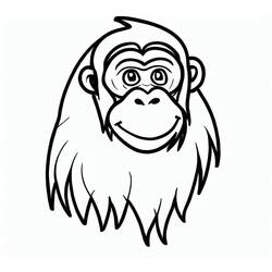 Coloring page: Orangutan (Animals) #191574 - Free Printable Coloring Pages