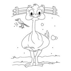 Ostrich (Animals) coloring page #204550 to print and color