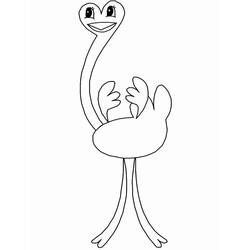 Ostrich (Animals) coloring page #204589 to print and color