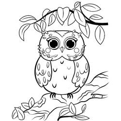 Owl (Animals) coloring page #217044 to print and color
