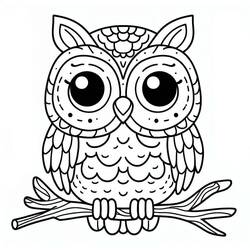 Owl (Animals) coloring page #217055 to print and color