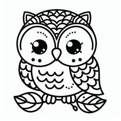 Owl (Animals) coloring page #217058 to print and color