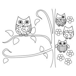 Coloring page: Owl (Animals) #8489 - Printable Coloring Pages