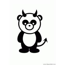 Coloring page: Panda (Animals) #12491 - Printable coloring pages