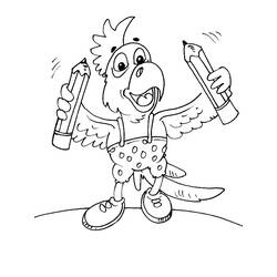 Coloring page: Parrot (Animals) #16101 - Free Printable Coloring Pages