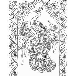 Peacock (Animals) coloring page #197586 to print and color