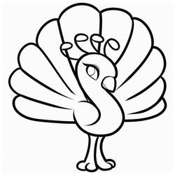 Peacock (Animals) coloring page #197614 to print and color