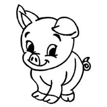 Pig (Animals) coloring page #17740 to print and color